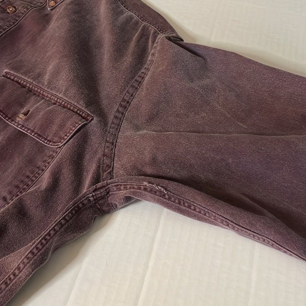 GH BASS & Co purple Compass Denim long sleeve button down men’s size L (16.5) - Picture 14 of 14
